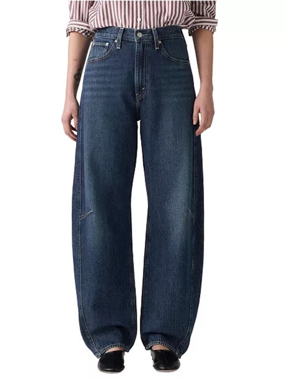 New Levi's Women's 26x31 Cinch Barrel Jeans New Shades - Dark Wash